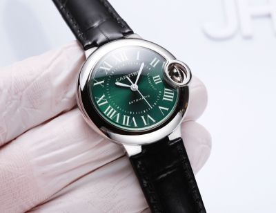 Cartier Ballon Bleu Watch 33MM Imported Call076 Movement Leather Bracelet Women Wrist Watch